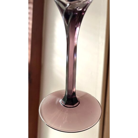 Libbey Domaine Cosmopolitan Amethyst Petal Hexagon Stem Martini Glass - Picture 10 of 10